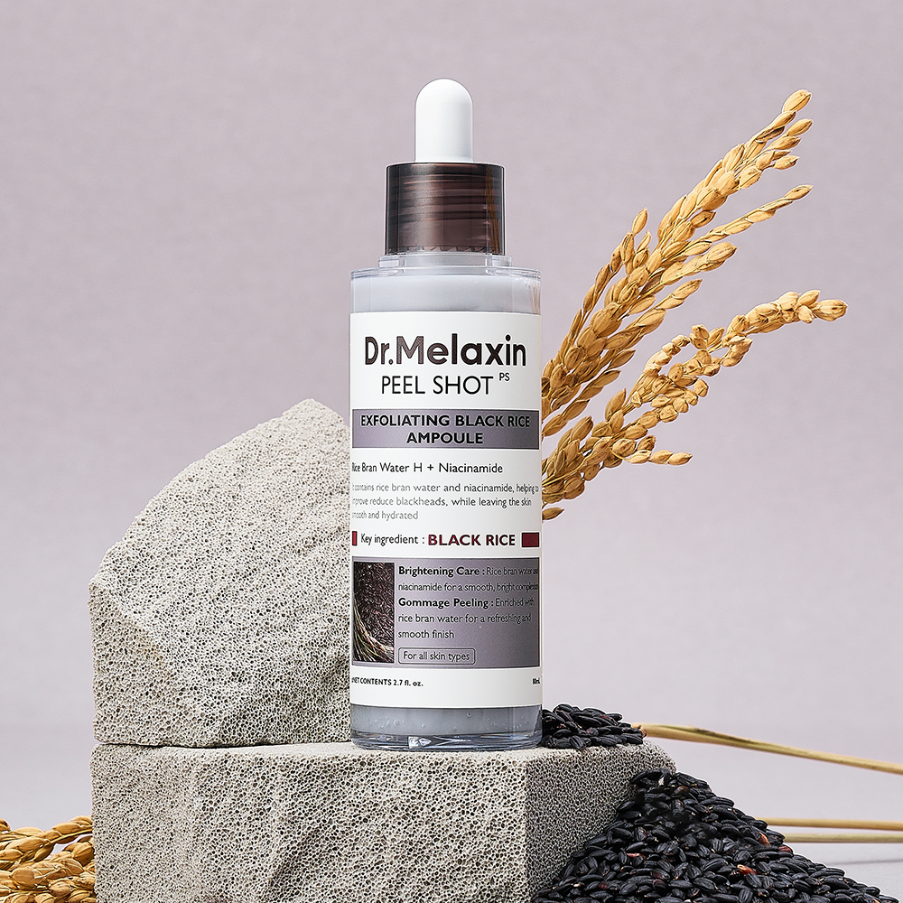DR.MELAXIN Peel Shot Gommage Black Rice Ampoule - Korean exfoliator