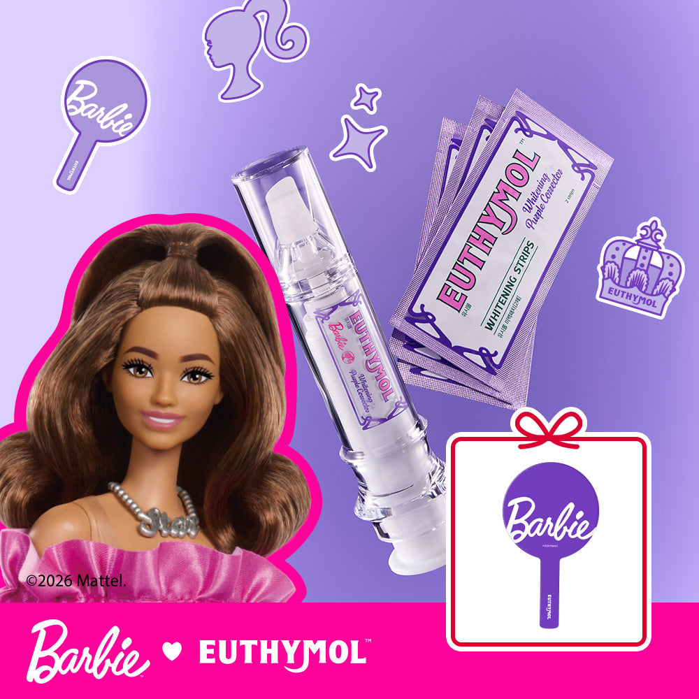 EUTHYMOL Barbie Whitening Purple Corrector Program & Glow Mirror - Korean teeth whitening kit
