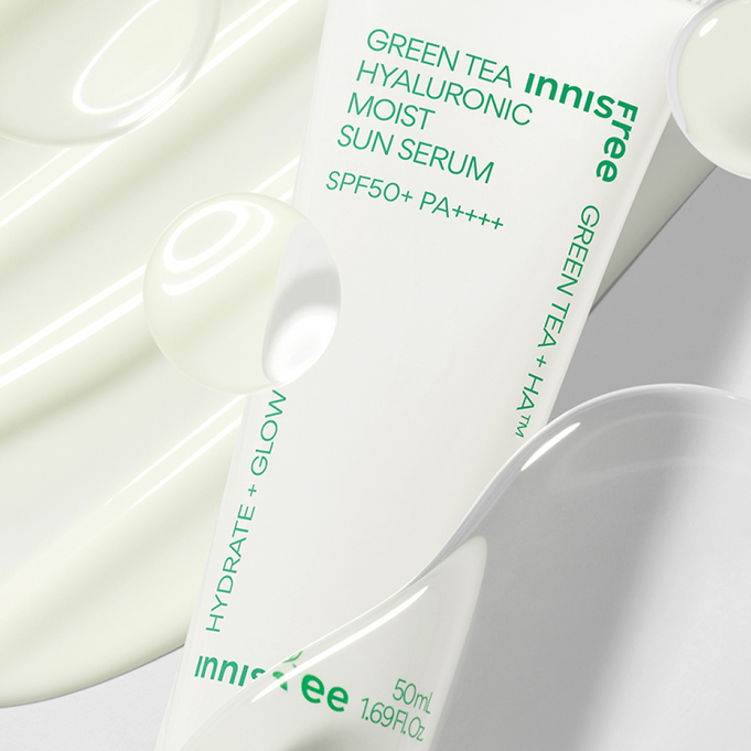 INNISFREE Green Tea Hyaluronic Moist Sun Serum SPF50 PA++++ 50ml | Kool Seoul