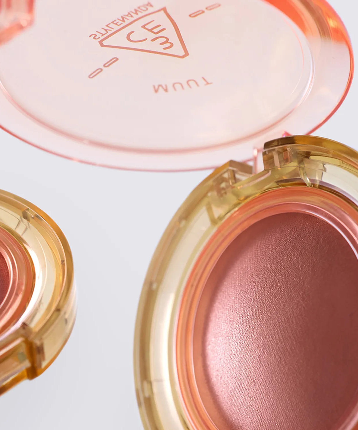 Open 3CE Bouncy Blur Balm showing smooth texture inside compact case