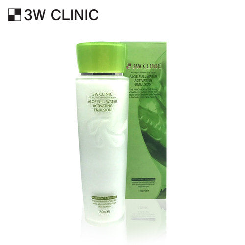 3W CLINIC Aloe Full Water Activating Emulsion 150ml | Kool Seoul