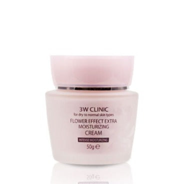 3W CLINIC Flower Effect Extra Moisturizing Cream 50g | Kool Seoul