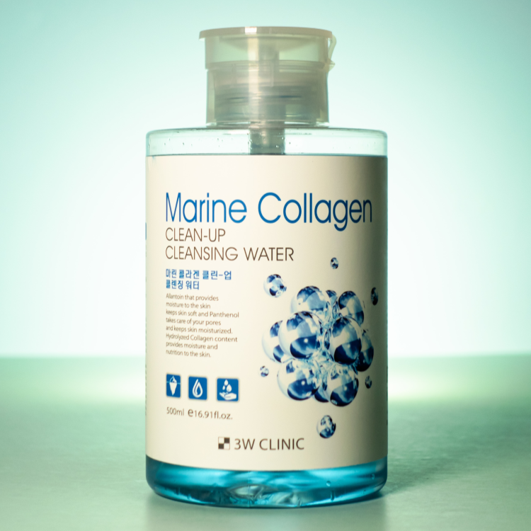 3W Clinic Marine Collagen Clean Up Cleansing Water 500ml