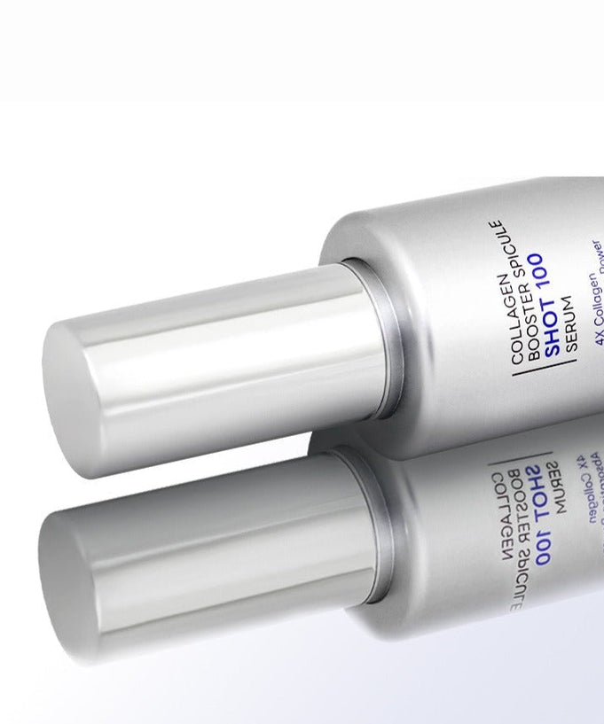 3W CLINIC Collagen Booster Speackle Shot 100 Serum 50ml in a sleek metallic bottle