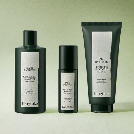 LONGTAKE Hair 3 piece set (Shampoo, Treatment, Oil) available on Koolseoul.com, your Korean Eshop from Seoul !