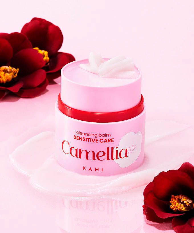 KAHI Cleansing Balm Sensitive Care 50ml product image with floral background