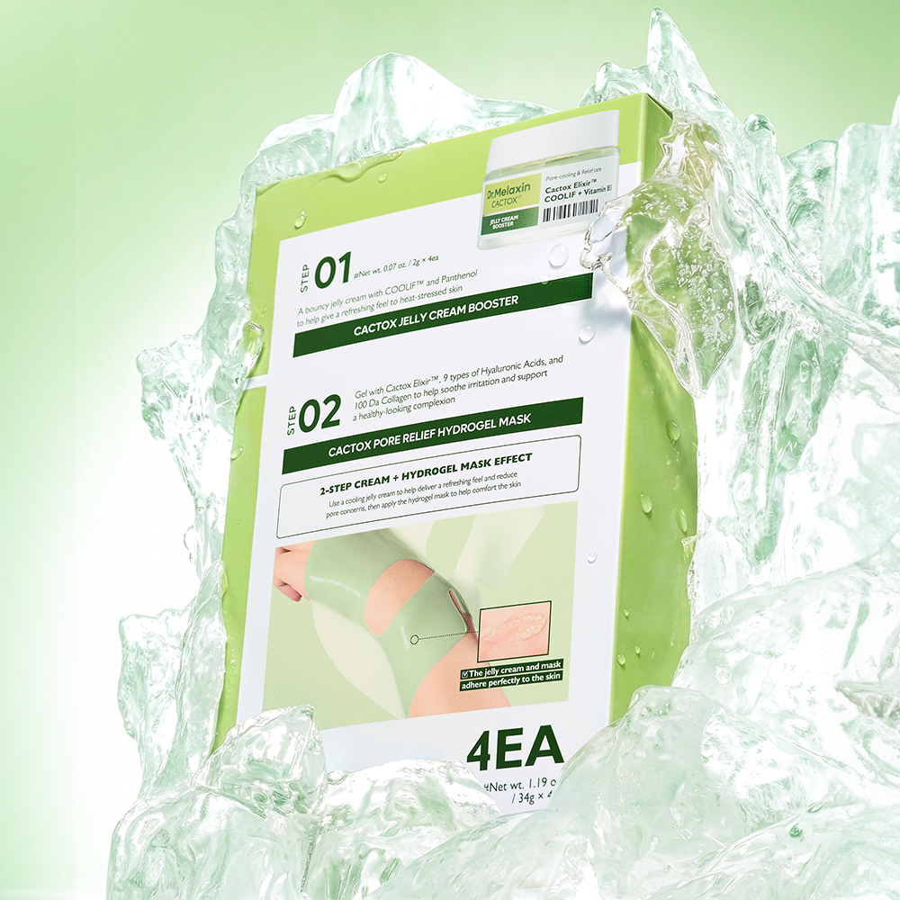 DR.MELAXIN Cactox Pore Relief Jelly Cream Hydrogel Mask (4 Sheets) - Korean mask