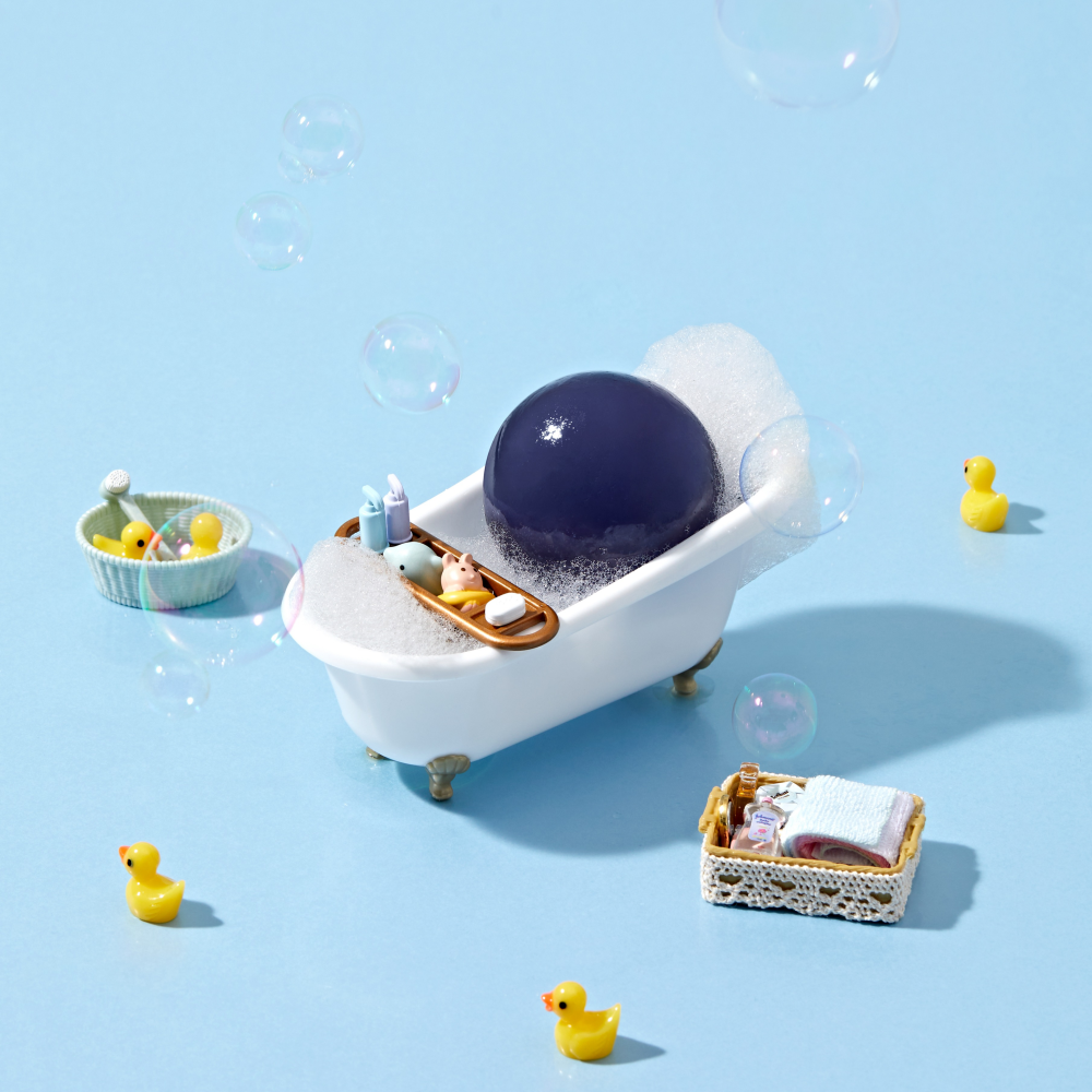 ONGREDIENTS Butterfly Pea Cleansing Ball - Korean cleansing bar