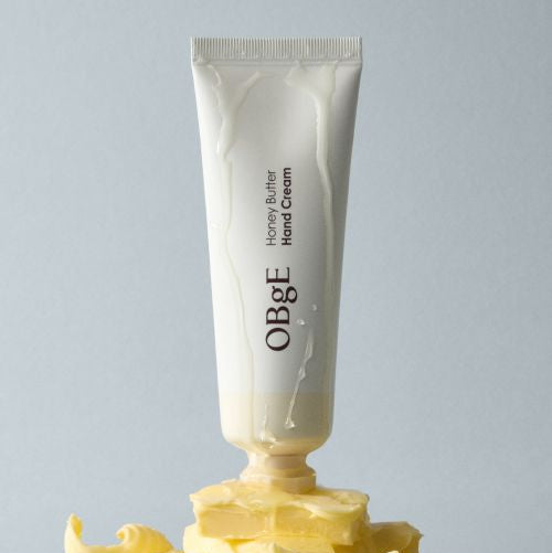 OBGE Honey Butter Hand Cream 50ml - Gentleman Korea product photo of tube with butter and honey styling, men's skincare export from Korea