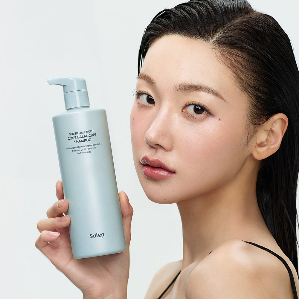 SOLEP Hair Root Core Balancing Shampoo & Scalp Essence Set - Korean hair care set, view 2