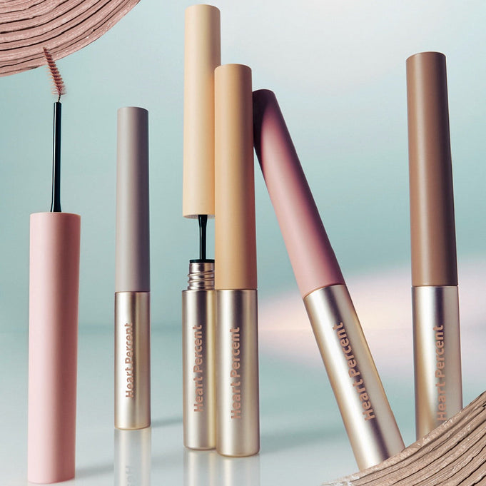 HEART PERCENT Dot On Mood Fake Up Brow Cara for perfect brows, displayed with stylish packaging.
