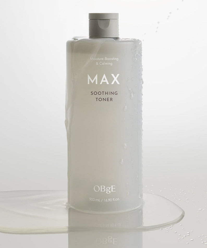 OBGE Max Soothing Toner 500ml bottle for men – Gentleman Korea premium Korean skincare toner, hydrating soothing formula, 500ml