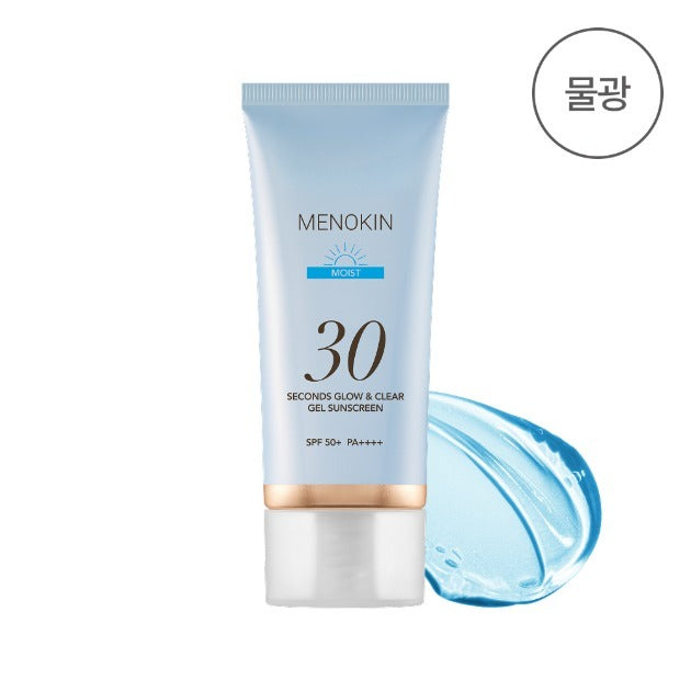MENOKIN 30 Seconds Glow & Clear Gel Sunscreen Moist SPF50+ 50 ml
