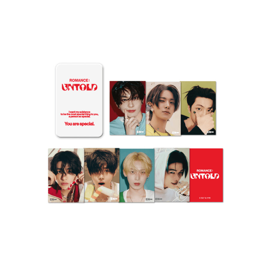 ENHYPEN Romance Untold Lenticular Mini Card Tin Case Set