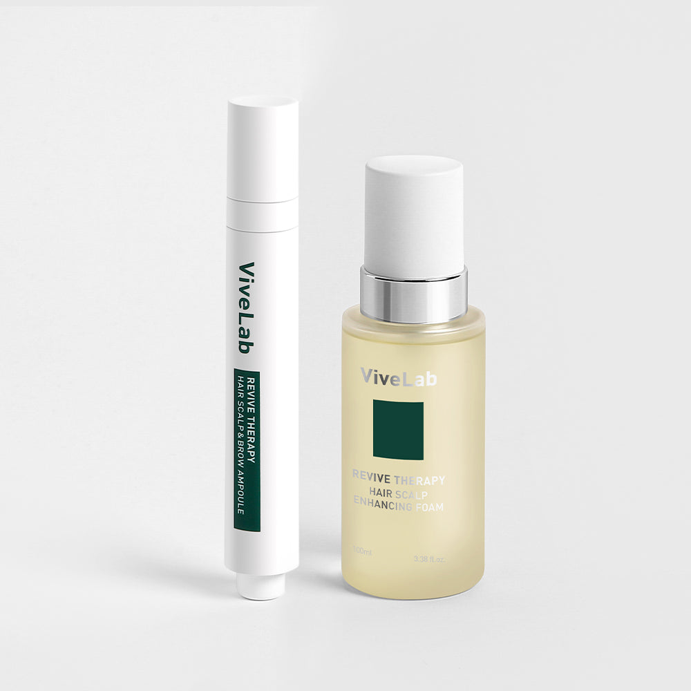 VIVELAB Revive Therapy Ampoule & Enhancing Foam Set - Korean hair care set