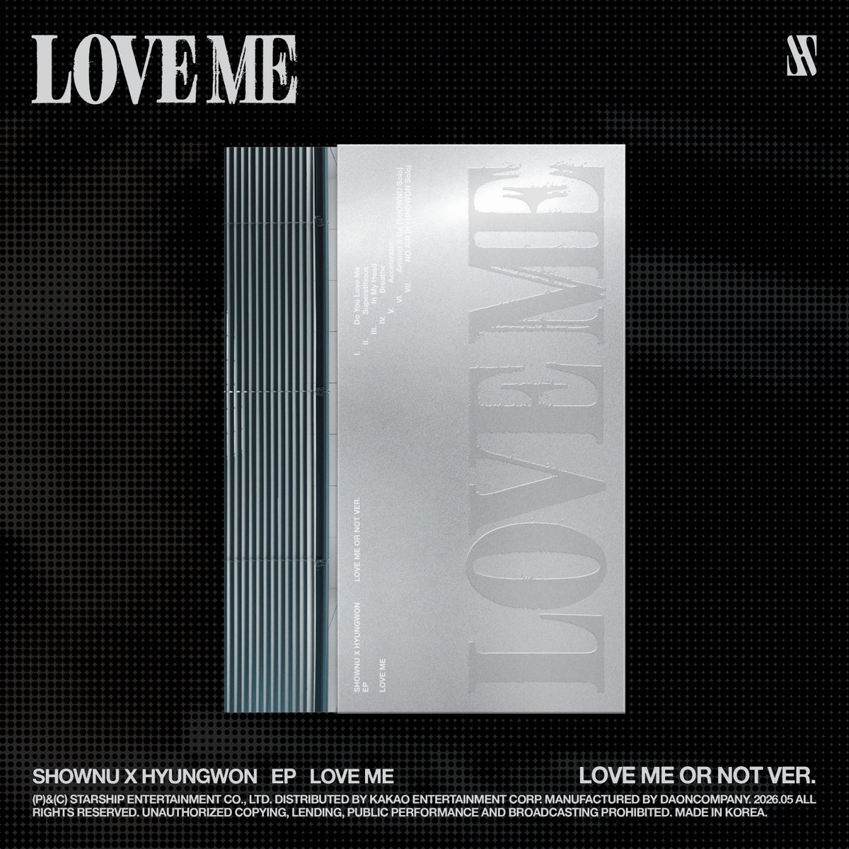 SHOWNU X HYUNGWON - EP [LOVE ME] (LOVE ME OR NOT VER.) - Kpop Album Koolseoul