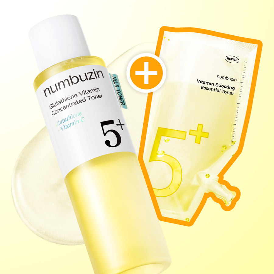 NUMBUZIN No.5 グルタチオンC ヴィタサップ エッセンシャル トナー 200ml + 200ml リフィル