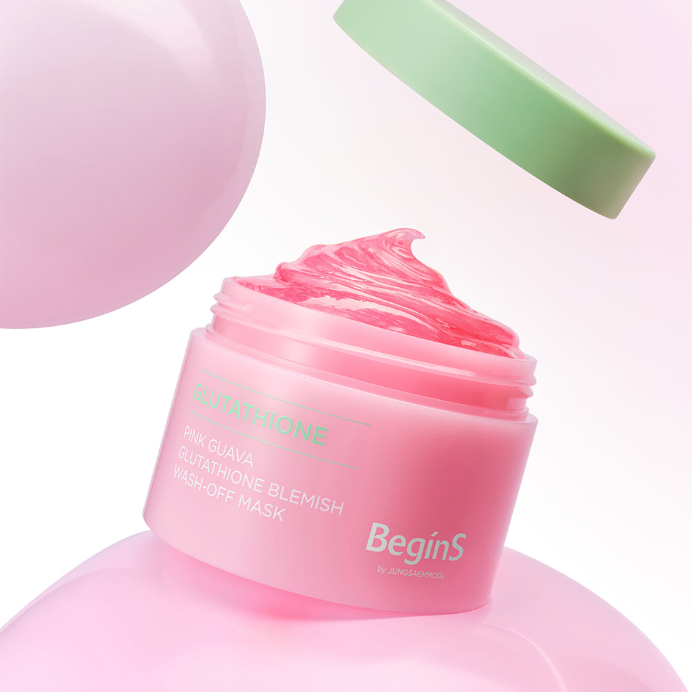 JUNG SAEM MOOL BeginS Pink Guava Glutathione Blemish Wash-Off Mask - Korean wash-off mask, view 2