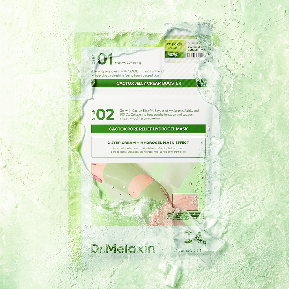 DR.MELAXIN Cactox Pore Relief Jelly Cream Hydrogel Mask (4 Sheets) - Korean mask, view 2