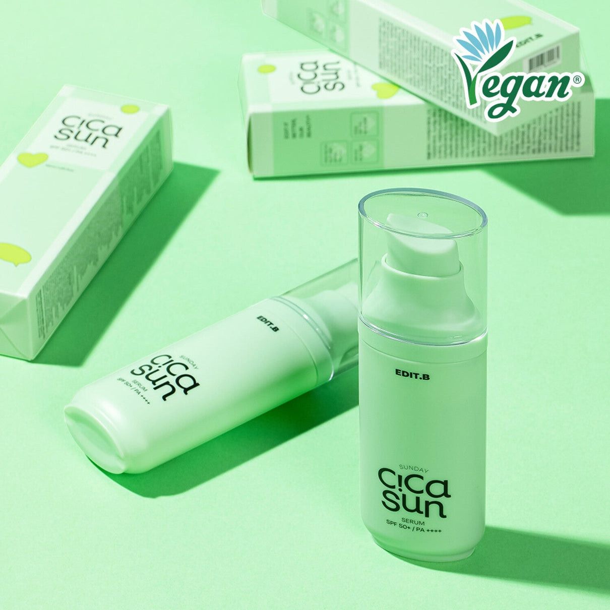 EDIT.B Sunday Cica Sun Serum 55ml SPF50+ PA ++++ available on Koolseoul.com, your Korean Eshop from Seoul !