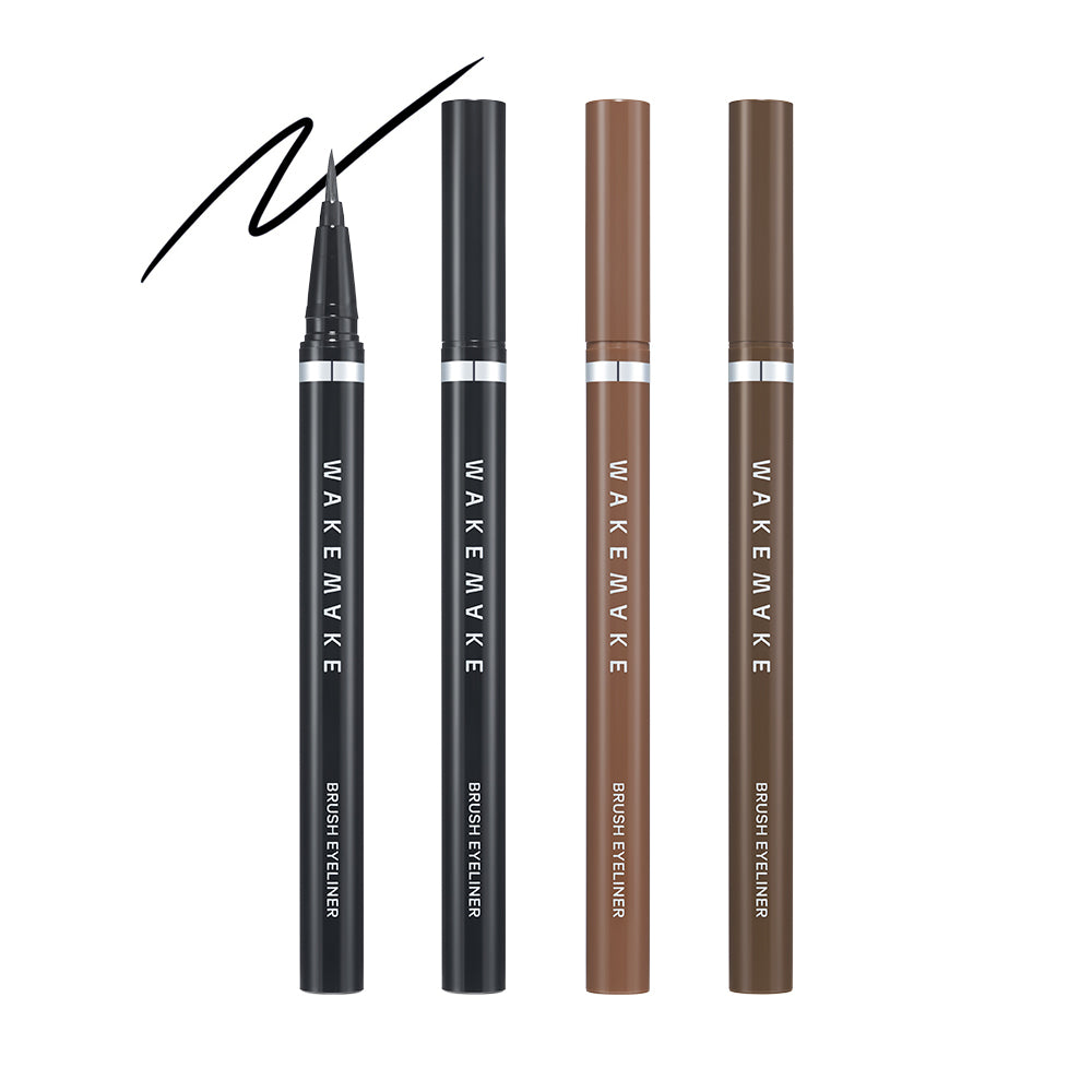 WAKEMAKE Any-Proof Brush Eyeliner (1+1 Set) - Korean Eyeliner