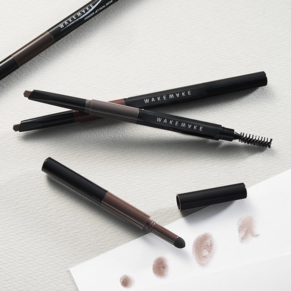 WAKEMAKE Powder Jet Dual Brow - Korean Eyebrow Pencil