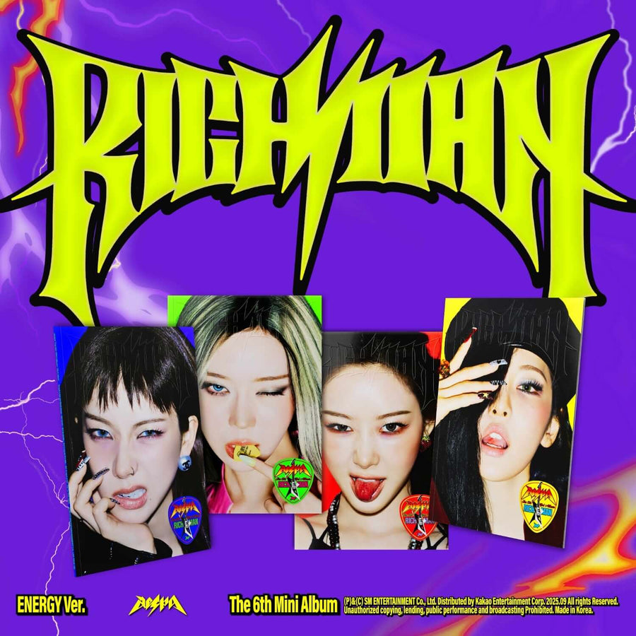 Aespa - 6thアルバム [Rich Man] (エナジーVer.) (ランダム1枚/全4種) - Kpopアルバム