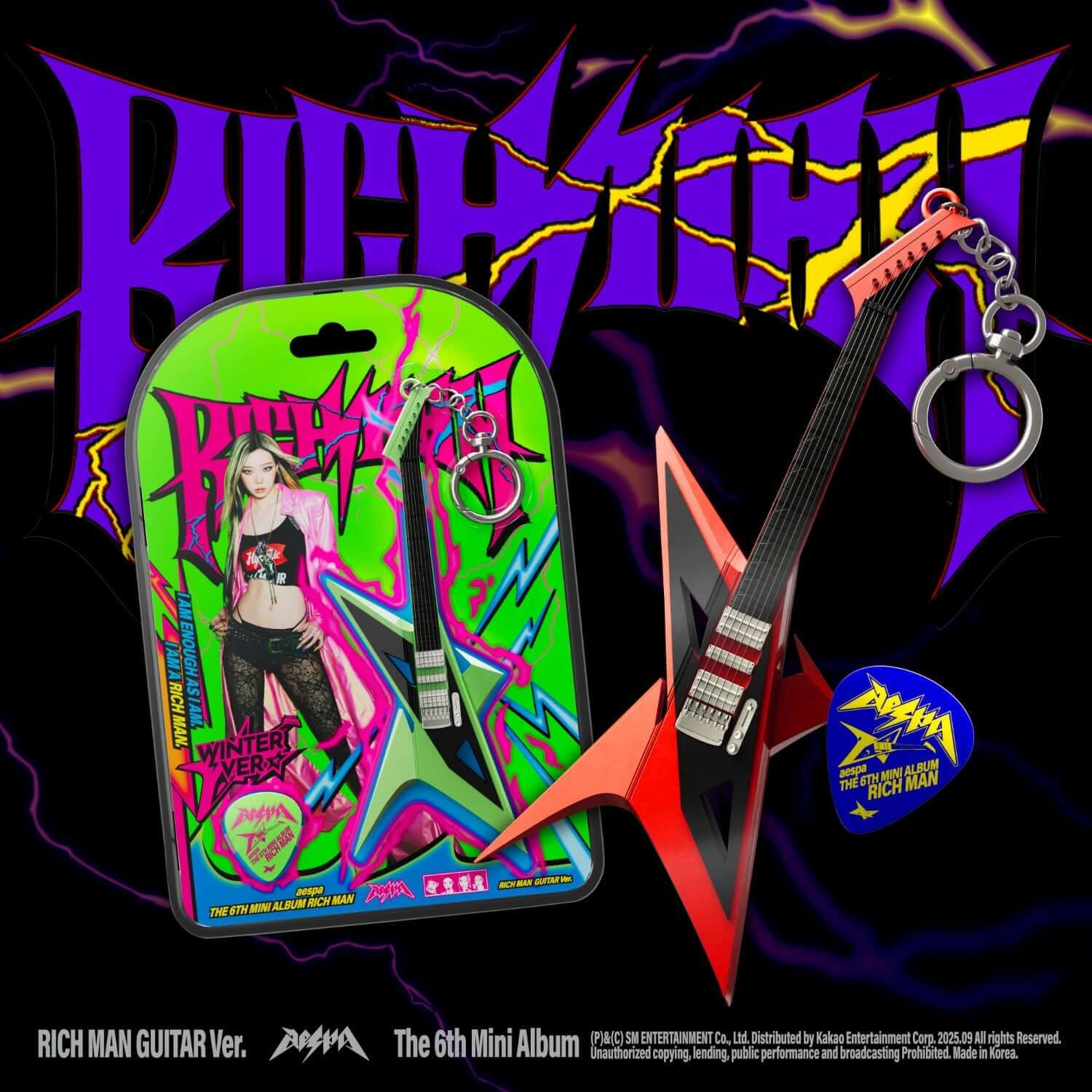 AESPA - 6th Album [Rich Man] (RICH MAN GUITAR Ver.)(Smart Al | Kool Seoul - Buy Kpop Albums Online