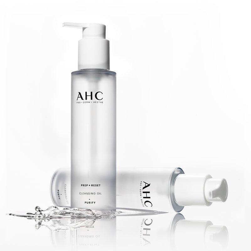 AHC Prep Reset Cleansing Oil 125ml with pump bottle design on white background