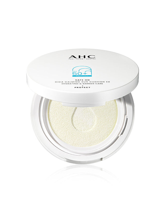 AHC Safe On Cica Calming Sun Cushion 25g open compact