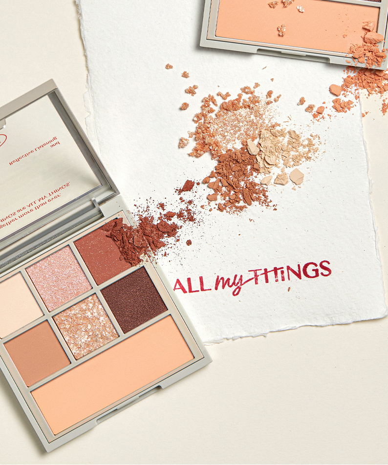 ALL MY THING I'm Your Palette makeup set with colorful shades on white background