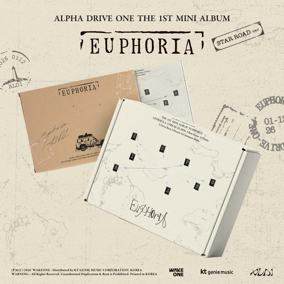 ALPHA DRIVE ONE - THE 1ST MINI ALBUM [EUPHORIA] (STAR ROAD v | Kool Seoul - Buy Kpop Albums Online