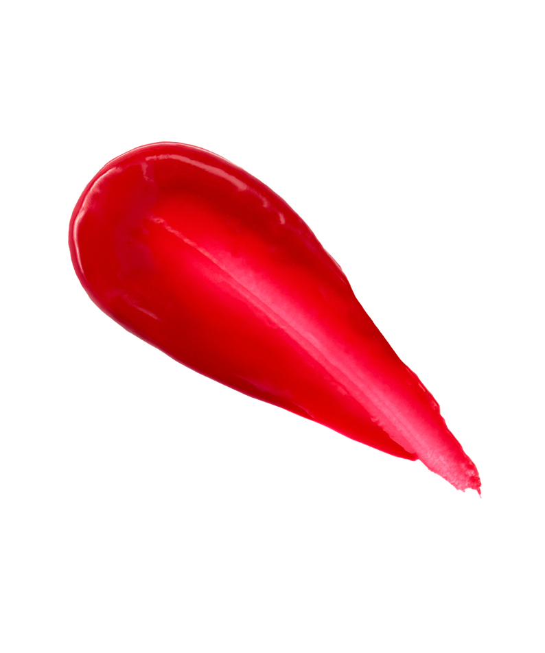 Vibrant red texture of ANILLO Petal Glow Balm, showcasing a smooth consistency and rich color.