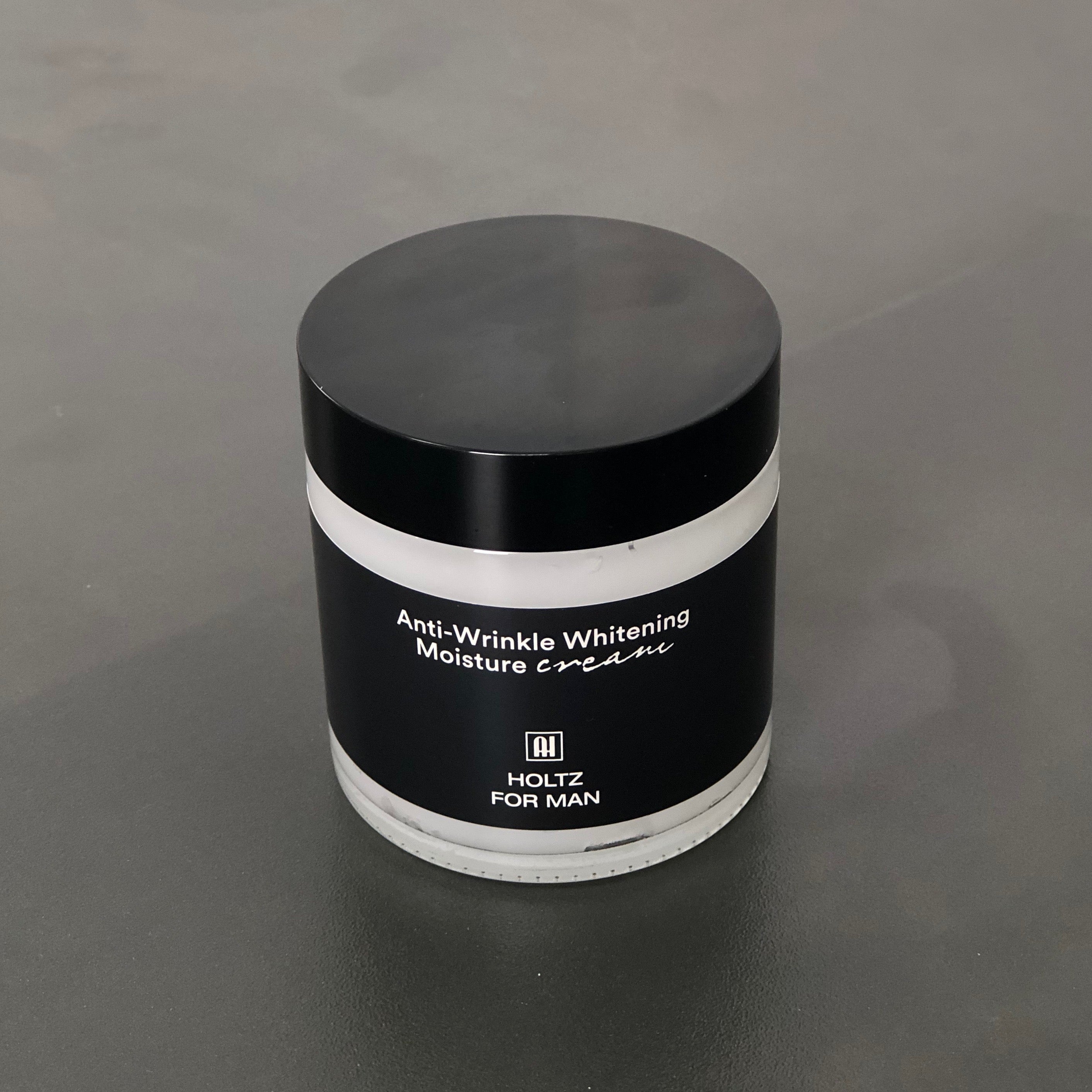 ANNA HOLTZ For Men Homme Snail Wrinkle Improving Whitening Moistureizing Cream 100ml - Gentleman Korea product shot of black jar
