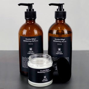 ANNA HOLTZ For Men Whitening Skin 3 Pieces Set - Gentleman Korea product image showing two pump bottles and one jar of men’s whitening skincare set