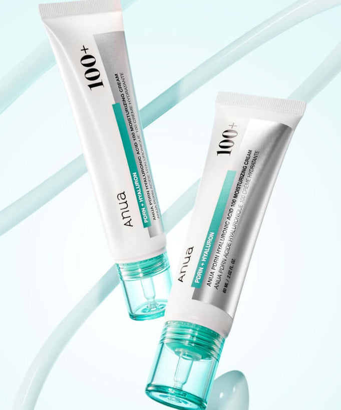 ANUA PDRN Hyaluronic Acid 100 Moisture Cream tubes against a light background
