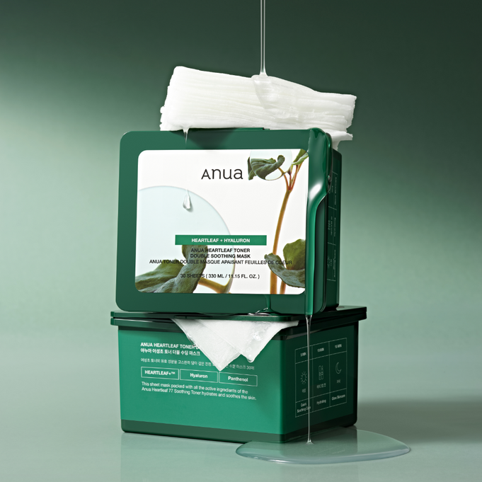 ANUA Heartleaf + Hyaluron Toner Double Soothing Mask 30p 330ml | Kool Seoul