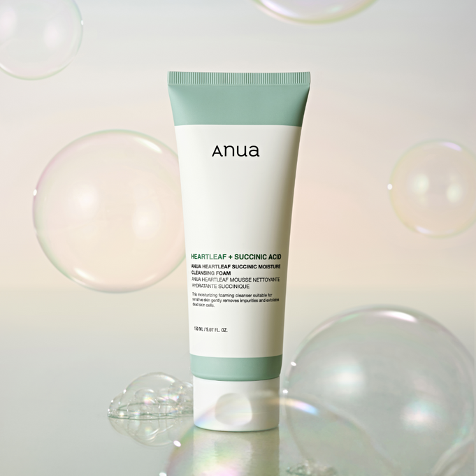 ANUA Heartleaf + Succinic Acid Moisture Cleansing Foam 150ml | Kool Seoul