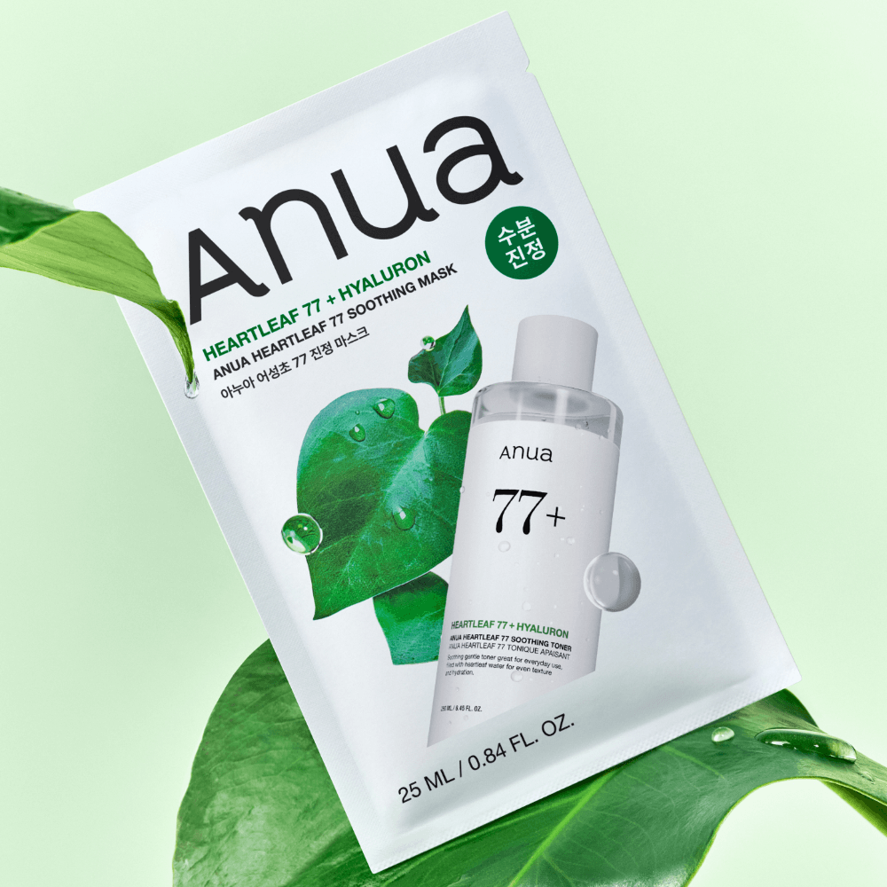Anua Heatfleaf 77 + Hyaluron Soothing Mask