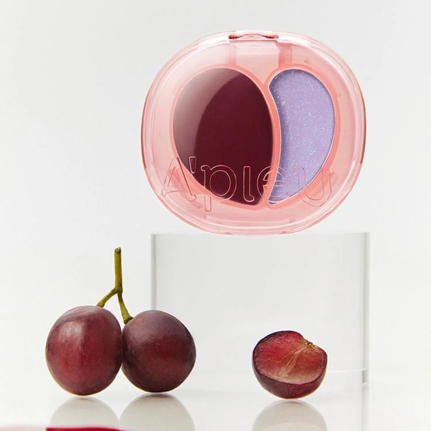 A'PIEU Juicy Pang Mood Blending Lip & Cheek Balm with grape-inspired shades for versatile makeup looks.