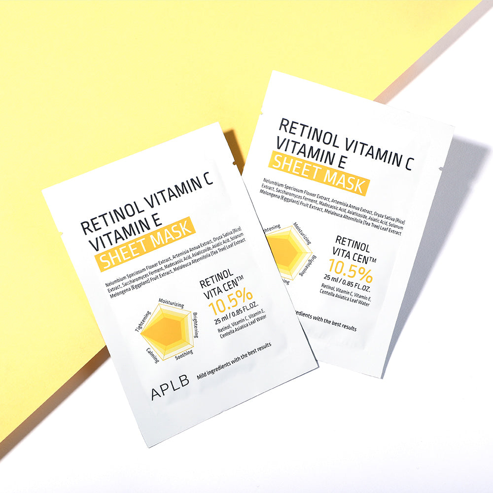 Aplb Retinol Vitamin C Vitamin E Sheet Mask 10-Pack