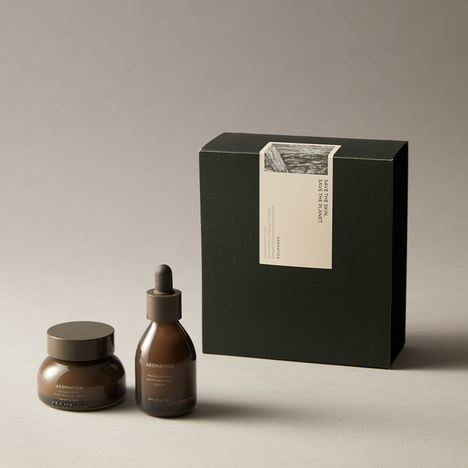AROMATICA Frankincense Youth Renewal Set (Serum & Cream) | Kool Seoul