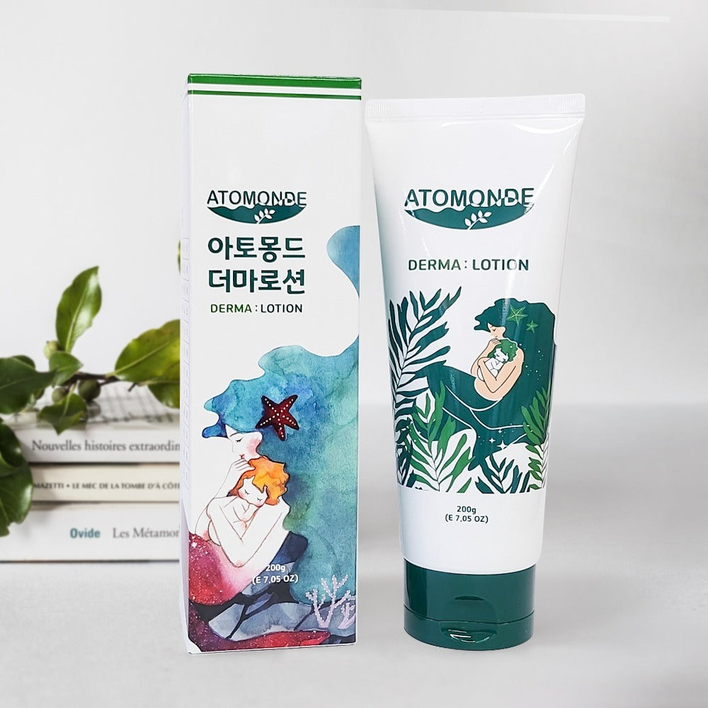 ATOMANDE Baby Derma Infant Lotion 200g packaging with illustrated design and starfish imagery on tube and box.