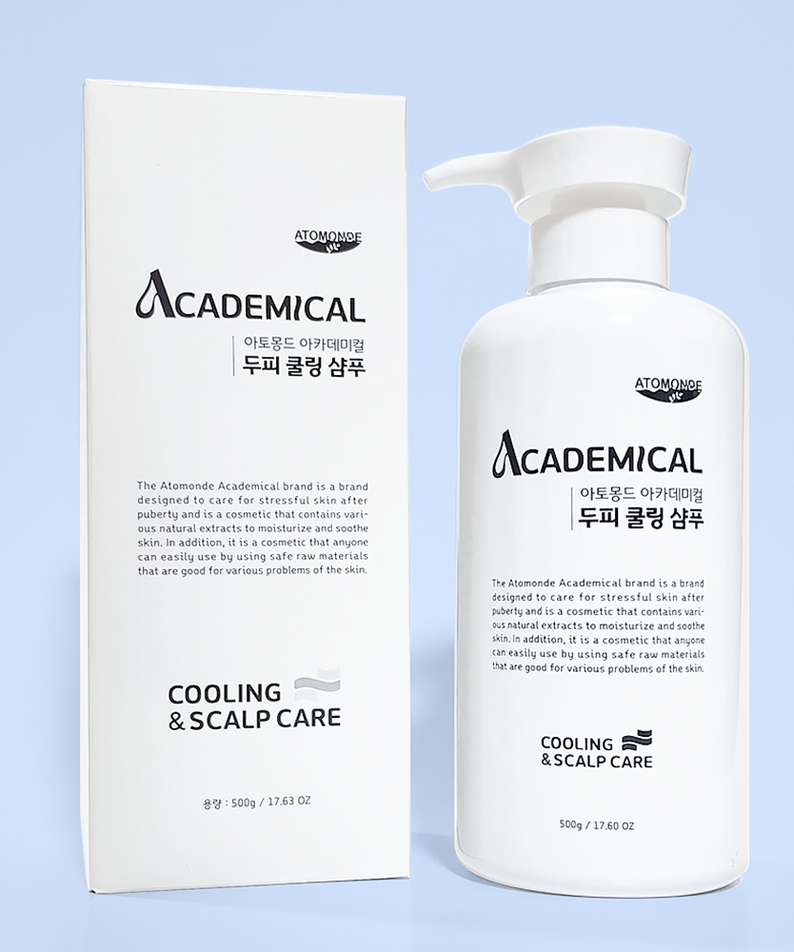 ATOMANDE Academic Scalp Cooling Shampoo 500ml with packaging for scalp care