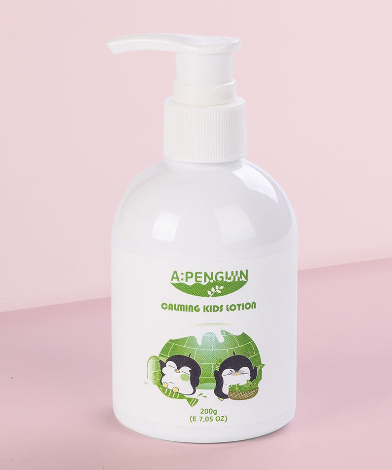 ATOMANDE Arctic Penguin Kids Children Calming Lotion Skin Soothing Moisturizing Body 200ml bottle with penguin design