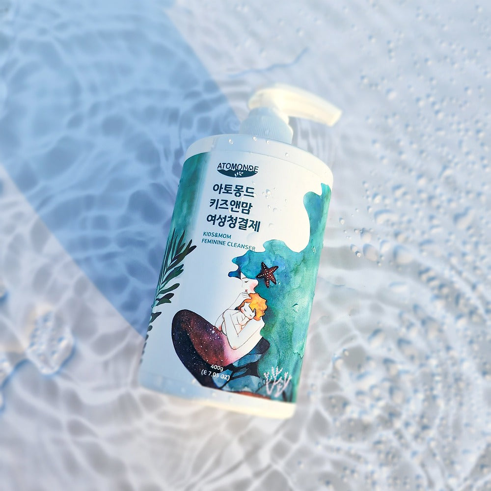 ATOMANDE Kids & Mom Feminine Cleanser 400g bottle in water