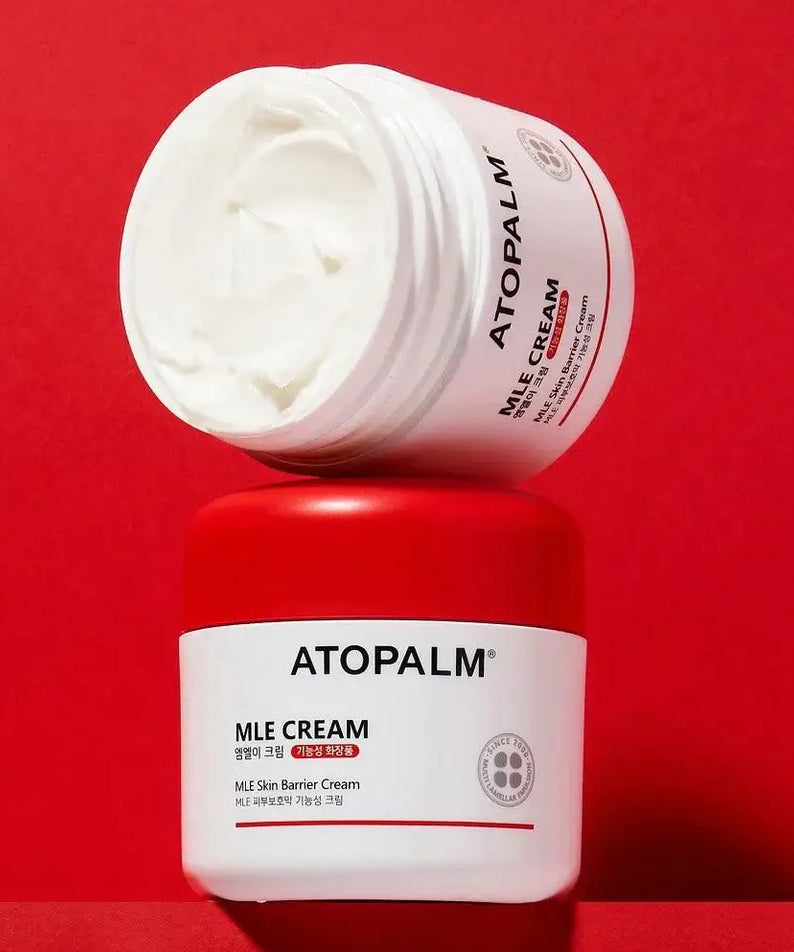 ATOPALM MLE Cream 160ml (Single Type) container on red background