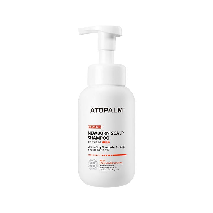 ATOPALM Newborn Scalp Shampoo 300ml bottle with pump dispenser for sensitive baby skin care