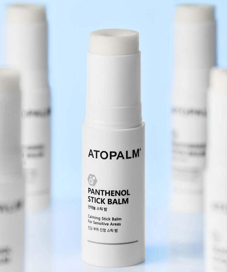 ATOPALM Panthenol Stick Balm 10g displayed in a white tube for sensitive skin care