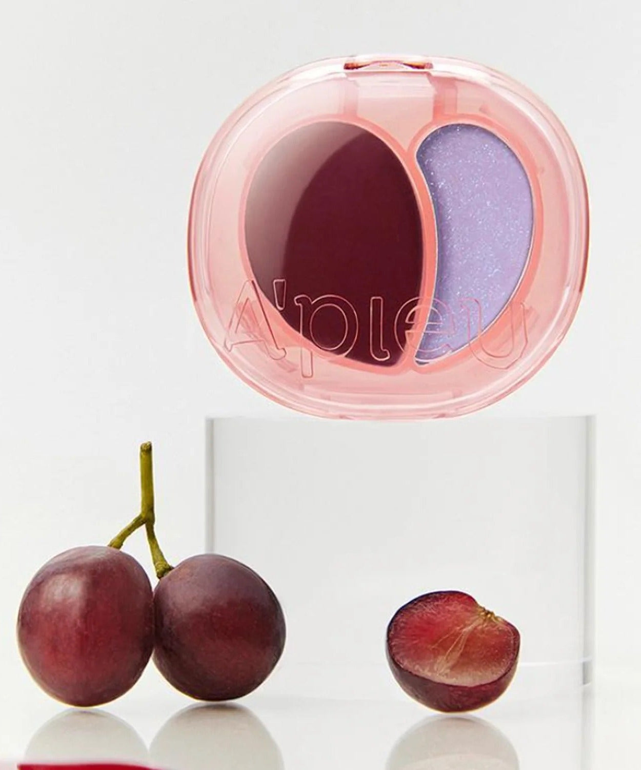 A'PIEU Juicy Pang Mood Blending Lip & Cheek Balm with grape-inspired shades for versatile makeup looks.
